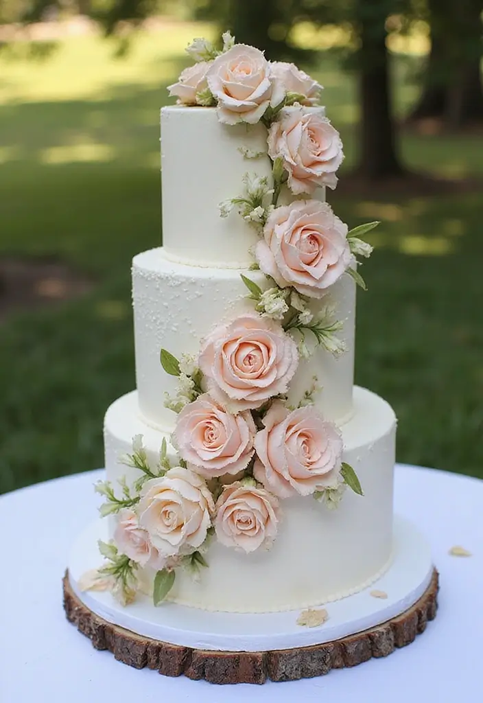 30 Floral Cake Ideas Blooming with Beauty and Elegance 141 30 Floral Cake Ideas Blooming with Beauty and Elegance - 23. Beautifully Layered Buttercream Flowers
