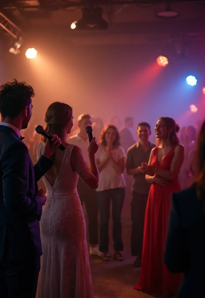 30 Funny Bridal Shower Ideas That’ll Keep Everyone Laughing - 25. Comedy Wedding Open Mic