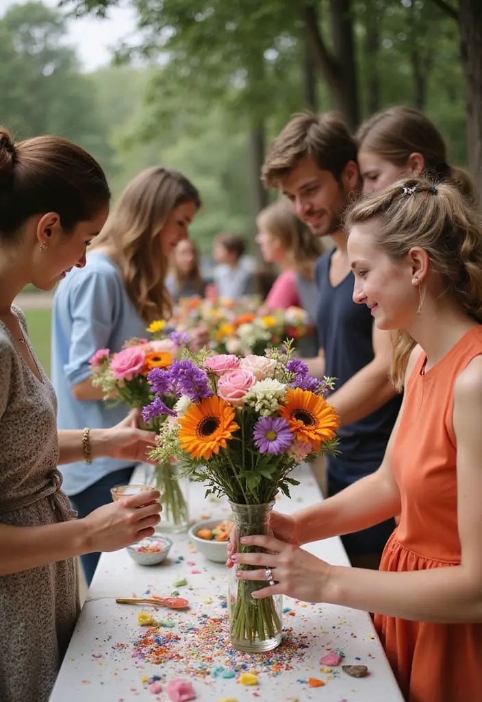 30 Funny Bridal Shower Ideas That’ll Keep Everyone Laughing - 26. Build Your Own Bouquets with a Twist