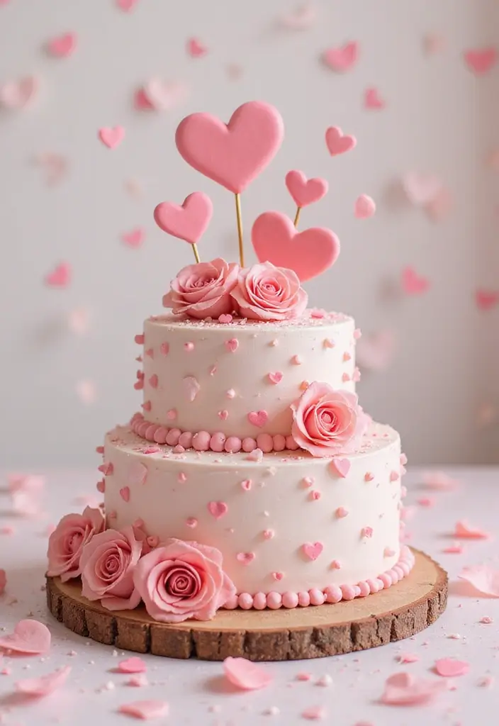 30 Graduation Cake Ideas to Celebrate the Big Achievement - 16. The Romantic Theme