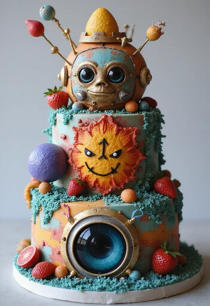 30 Graduation Cake Ideas to Celebrate the Big Achievement - 19. The Science Fiction Dream