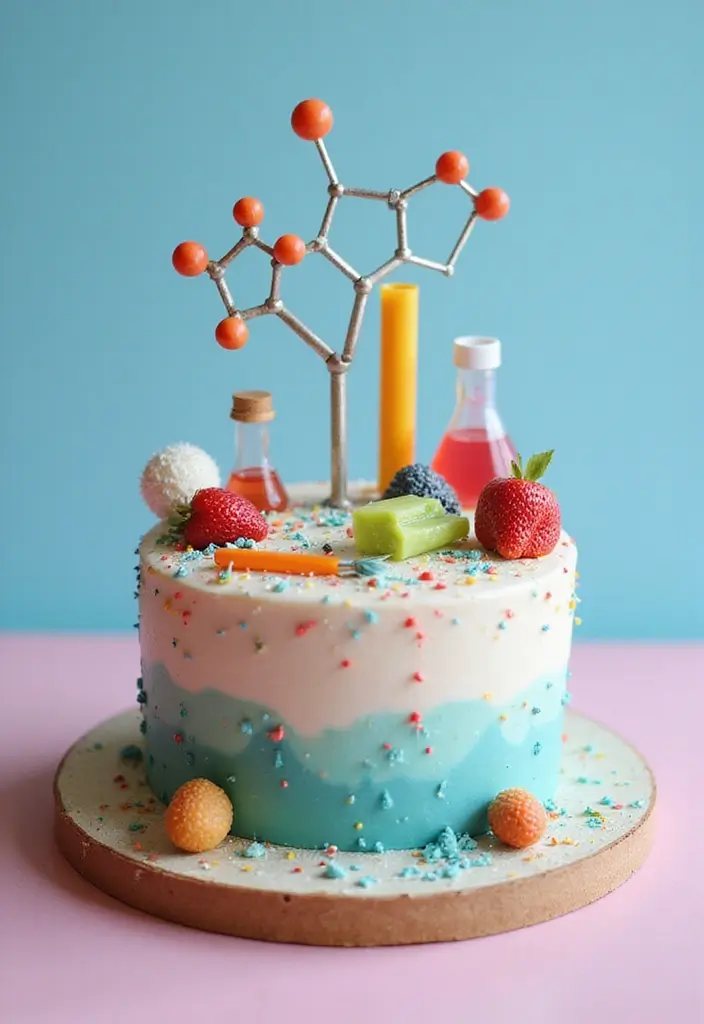 30 Graduation Cake Ideas to Celebrate the Big Achievement - 2. Science in Every Slice