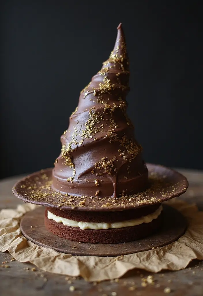 30 Harry Potter Cake Ideas Straight from the Wizarding World - 1. The Enchanted Sorting Hat Cake
