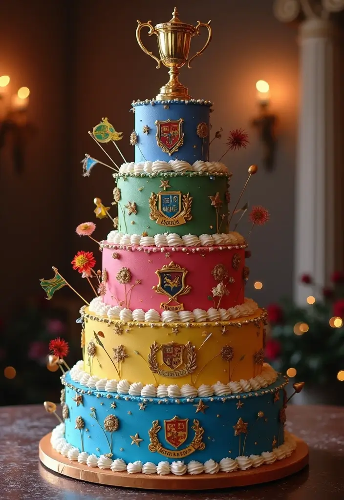 30 Harry Potter Cake Ideas Straight from the Wizarding World - 11. Triwizard Tournament Cake