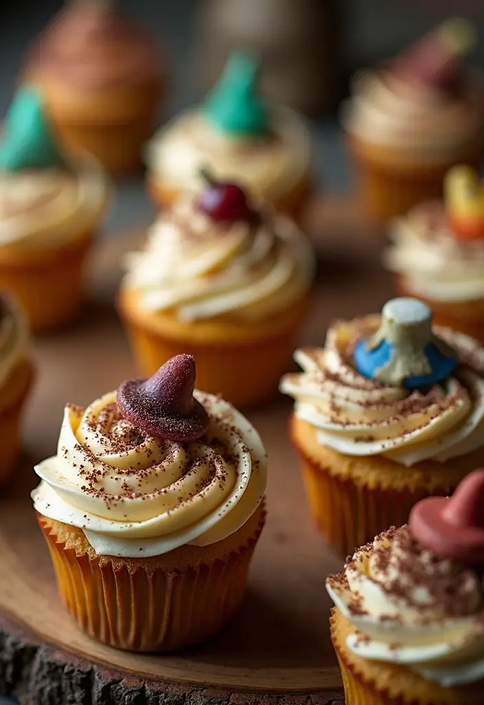 30 Harry Potter Cake Ideas Straight from the Wizarding World - 18. Marauder's Map Cupcakes