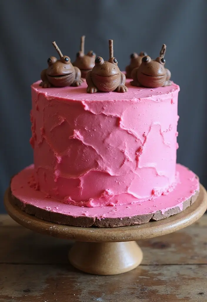 30 Harry Potter Cake Ideas Straight from the Wizarding World - 2. Hagrid’s Giant Pink Birthday Cake
