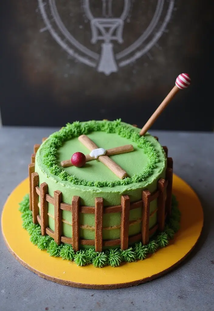 30 Harry Potter Cake Ideas Straight from the Wizarding World - 25. Quidditch Pitch Cake