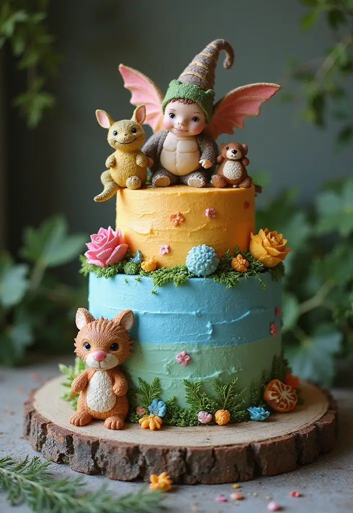 30 Harry Potter Cake Ideas Straight from the Wizarding World - 27. Magical Creatures Cake