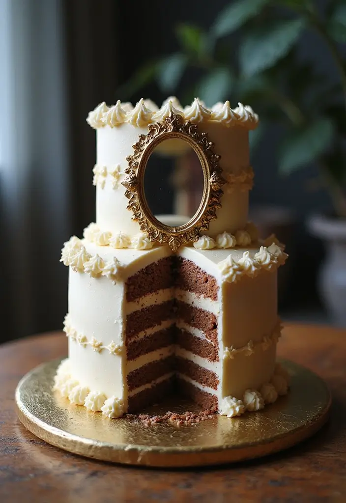 30 Harry Potter Cake Ideas Straight from the Wizarding World - 29. The Mirror of Erised Cake