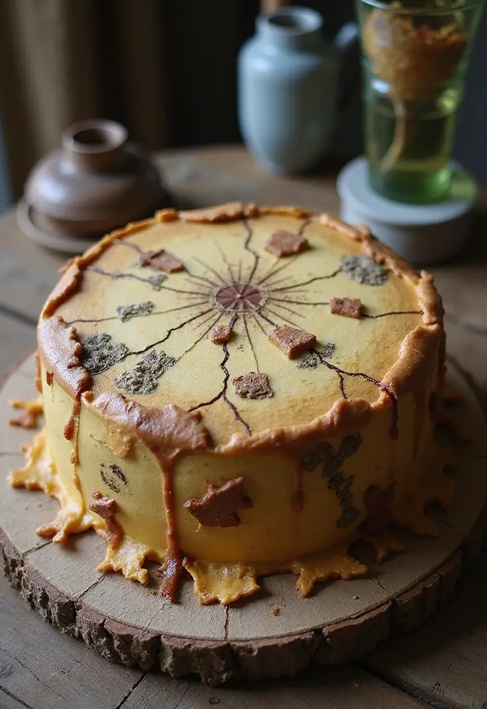 30 Harry Potter Cake Ideas Straight from the Wizarding World - 3. The Marauder's Map Cake