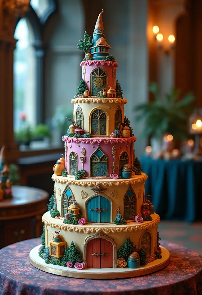 30 Harry Potter Cake Ideas Straight from the Wizarding World - 30. The Wizarding World Wedding Cake