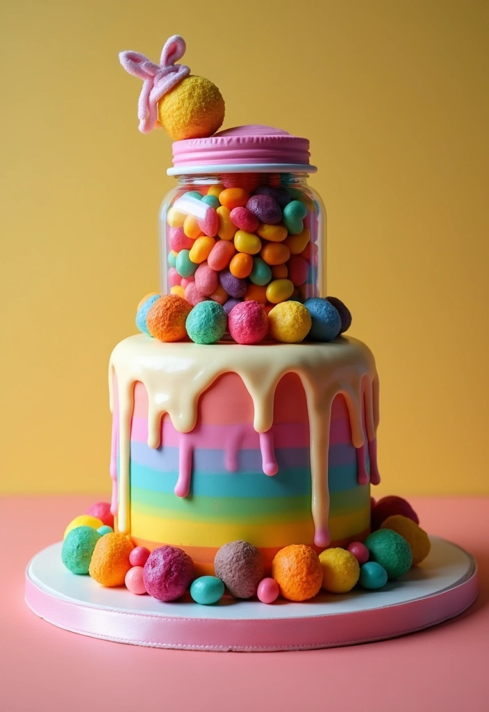 30 Harry Potter Cake Ideas Straight from the Wizarding World - 5. Whimsical Bertie Bott's Every Flavor Beans Cake