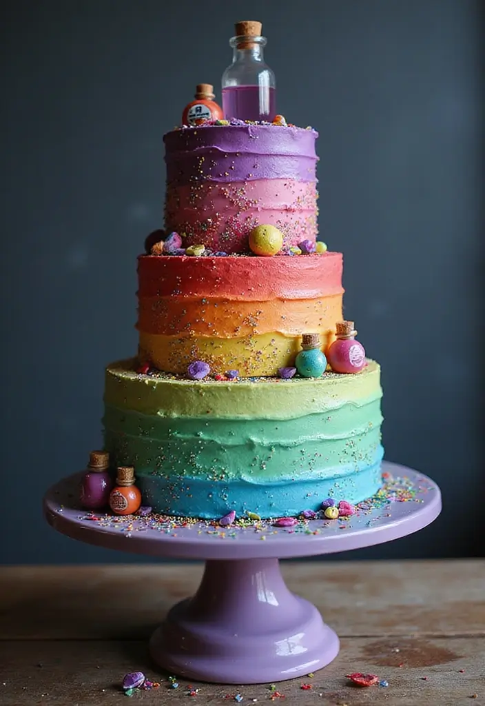 30 Harry Potter Cake Ideas Straight from the Wizarding World - 8. Magical Potion Cake