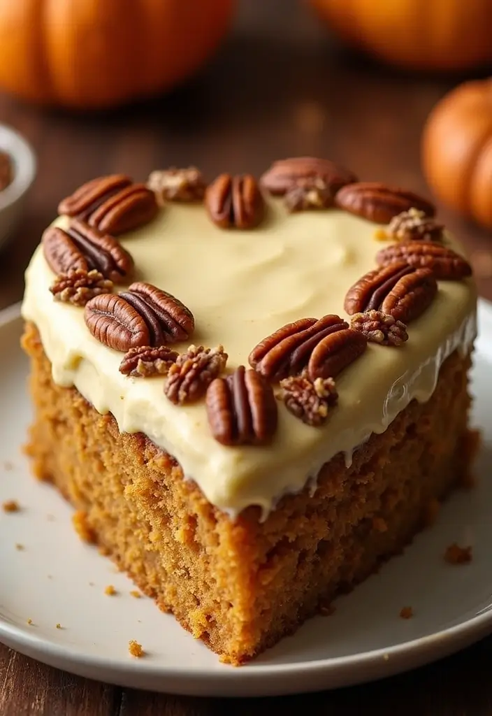 30 Heart-Shaped Cake Ideas for Love-Filled Occasions - 15. Maple Pecan Heart Cake
