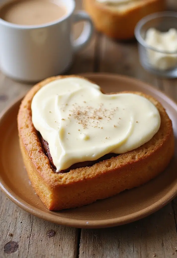 30 Heart-Shaped Cake Ideas for Love-Filled Occasions - 25. Cinnamon Roll Heart Cake