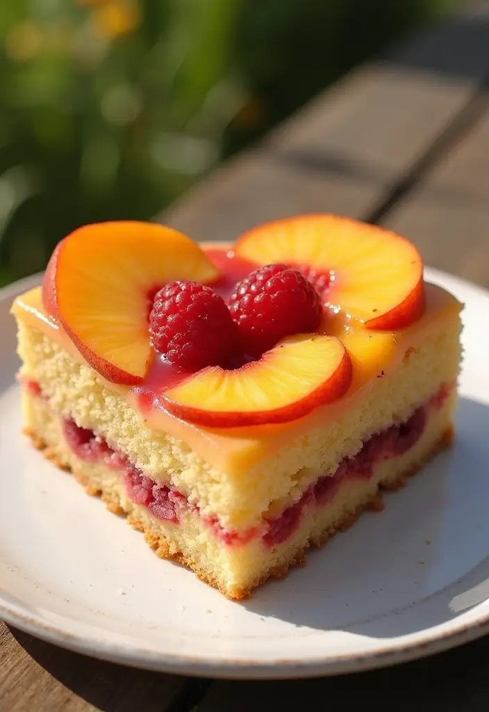 30 Heart-Shaped Cake Ideas for Love-Filled Occasions - 27. Peach Melba Heart Cake