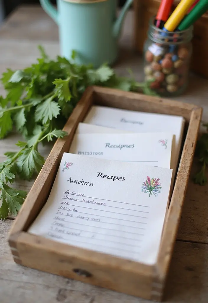 30 Kitchen Bridal Shower Ideas for the Foodie Bride-to-Be 8 30 Kitchen Bridal Shower Ideas for the Foodie Bride-to-Be - 2. Themed Recipe Card Station