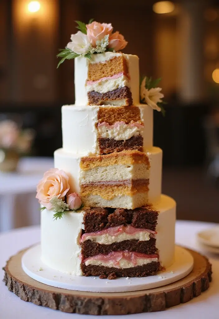 30 Nikkah Cake Ideas for an Elegant Islamic Wedding Celebration 76 30 Nikkah Cake Ideas for an Elegant Islamic Wedding Celebration - 12. Flavor Fusion