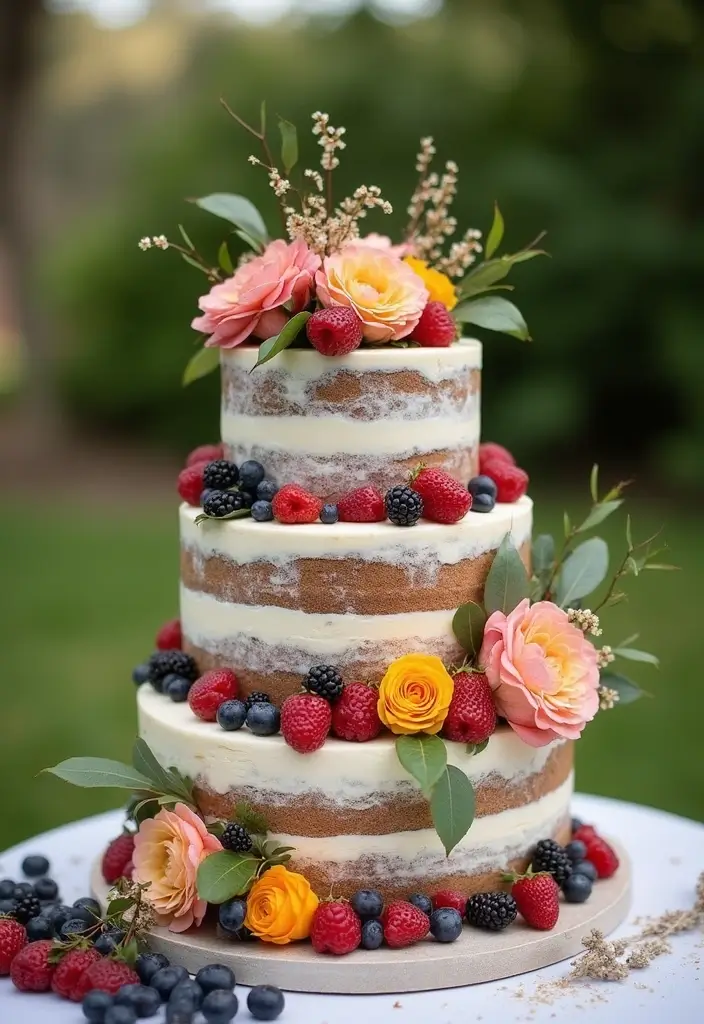 30 Nikkah Cake Ideas for an Elegant Islamic Wedding Celebration 95 30 Nikkah Cake Ideas for an Elegant Islamic Wedding Celebration - 15. Rustic Charm