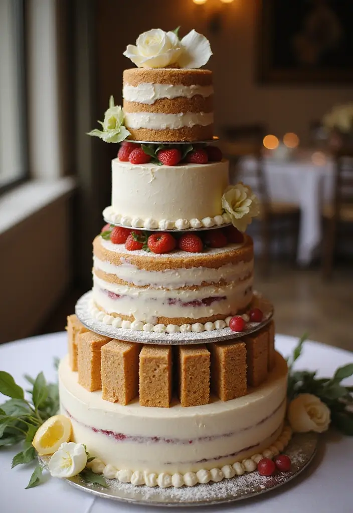 30 Nikkah Cake Ideas for an Elegant Islamic Wedding Celebration 126 30 Nikkah Cake Ideas for an Elegant Islamic Wedding Celebration - 20. Layered Delights