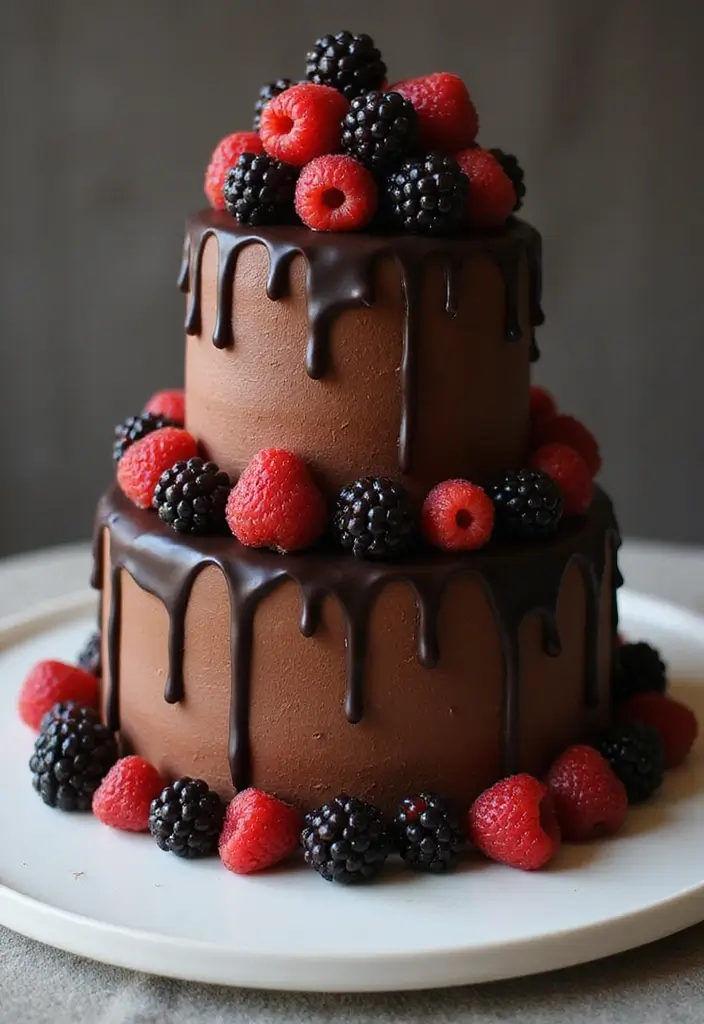 30 Nikkah Cake Ideas for an Elegant Islamic Wedding Celebration 138 30 Nikkah Cake Ideas for an Elegant Islamic Wedding Celebration - 22. Elegant Chocolate