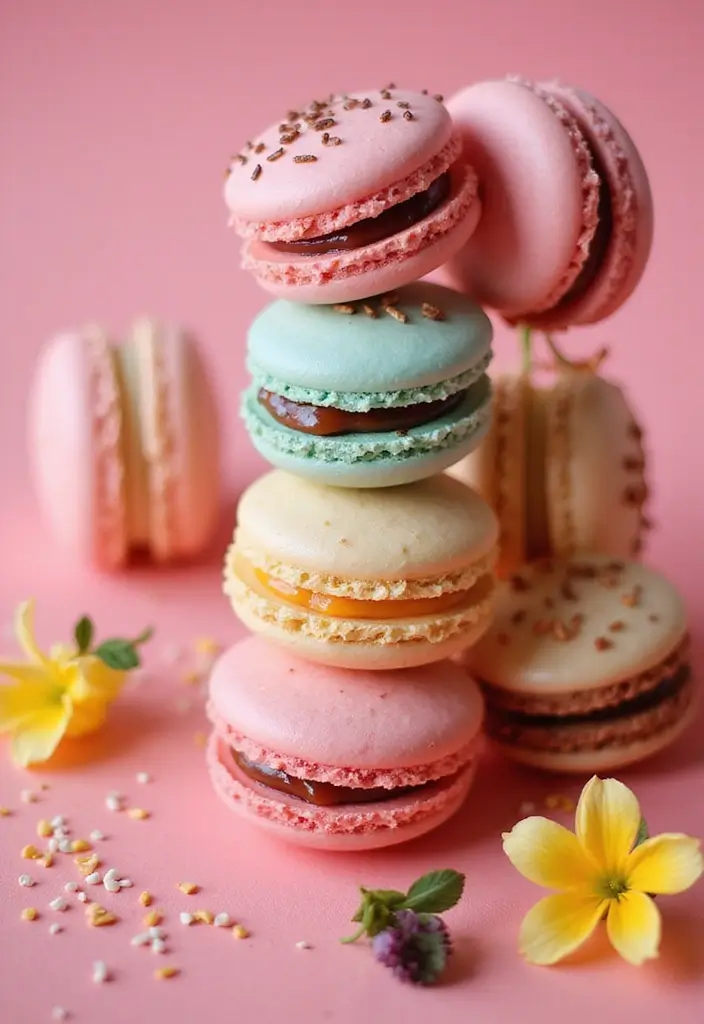 30 Nikkah Cake Ideas for an Elegant Islamic Wedding Celebration 159 30 Nikkah Cake Ideas for an Elegant Islamic Wedding Celebration - 25. Macaron Tower