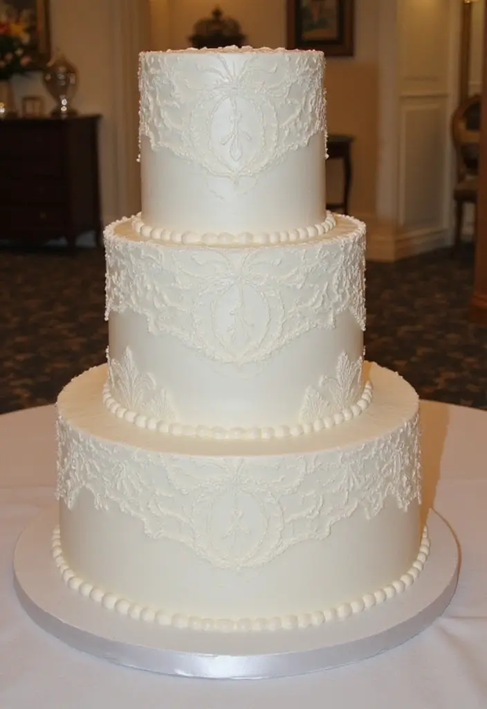 30 Nikkah Cake Ideas for an Elegant Islamic Wedding Celebration 13 30 Nikkah Cake Ideas for an Elegant Islamic Wedding Celebration - 3. Traditional Elegance