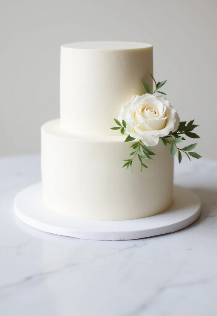 30 Nikkah Cake Ideas for an Elegant Islamic Wedding Celebration 27 30 Nikkah Cake Ideas for an Elegant Islamic Wedding Celebration - 5. Minimalistic Masterpiece