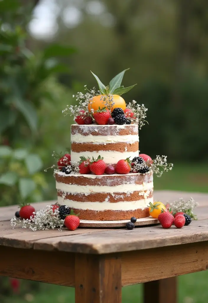 30 Non-Birthday Cake Ideas for Every Occasion Worth Celebrating - 1. Naked Wedding Cake