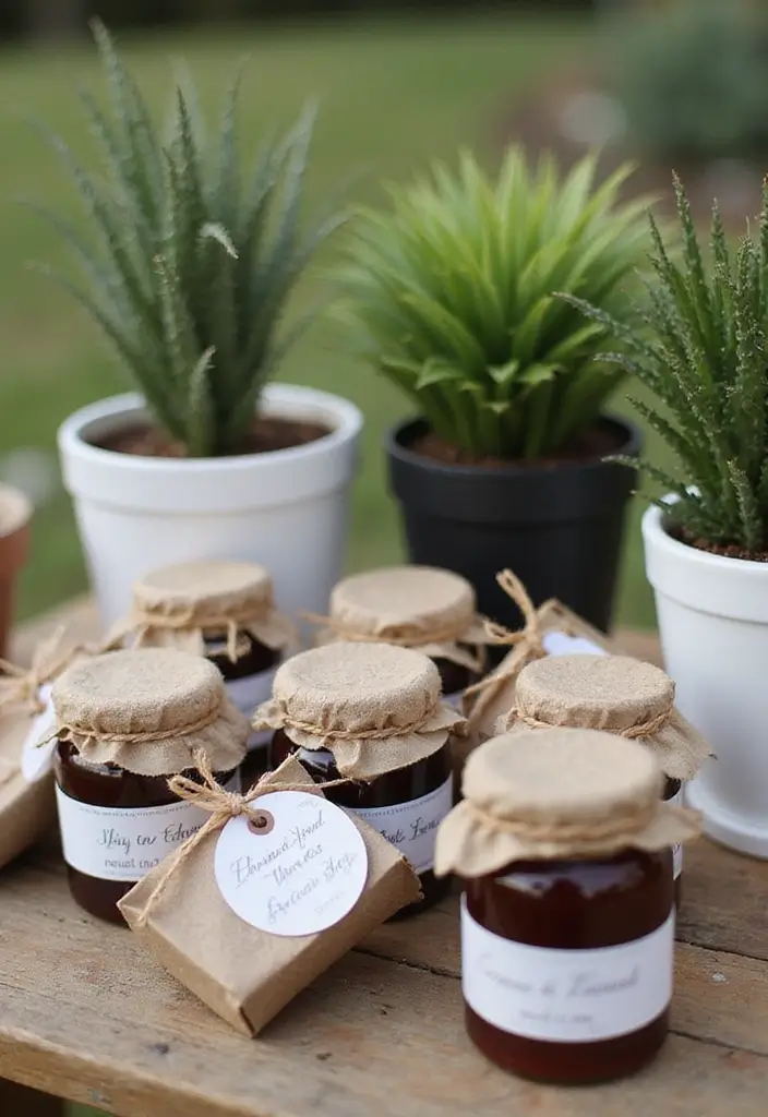 30 Outdoor Bridal Shower Ideas for a Beautiful Garden Gathering - 10. Beautifully Themed Favors