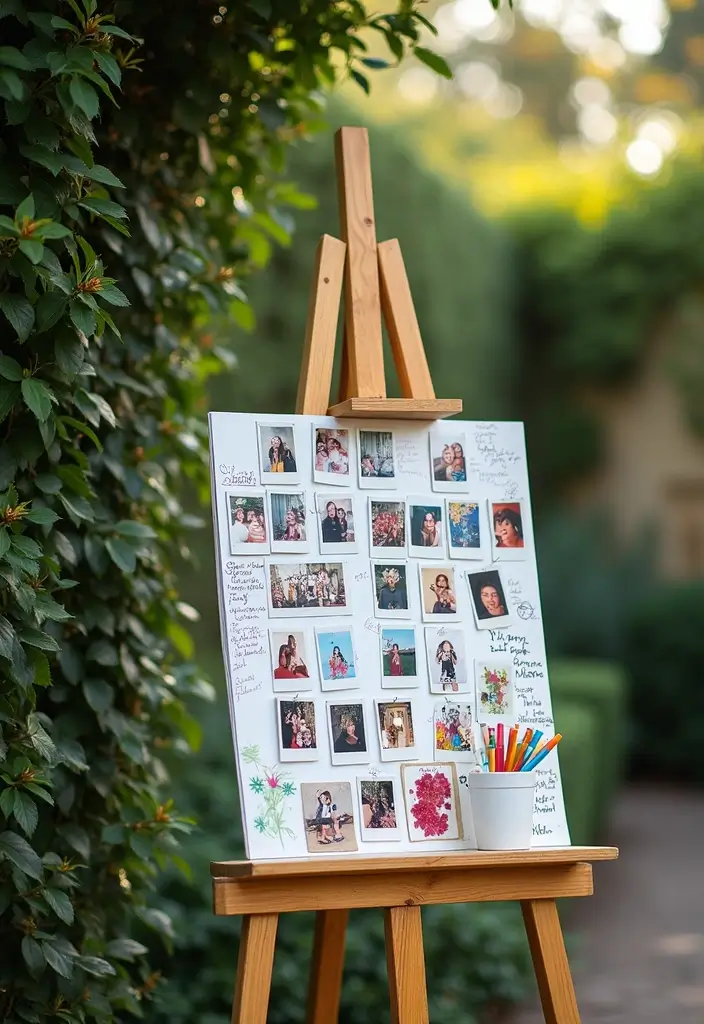 30 Outdoor Bridal Shower Ideas for a Beautiful Garden Gathering - 12. Interactive Guest Book Alternatives