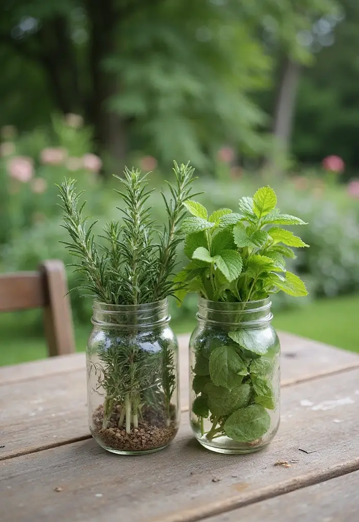 30 Outdoor Bridal Shower Ideas for a Beautiful Garden Gathering - 13. Aromatic Herb Centerpieces