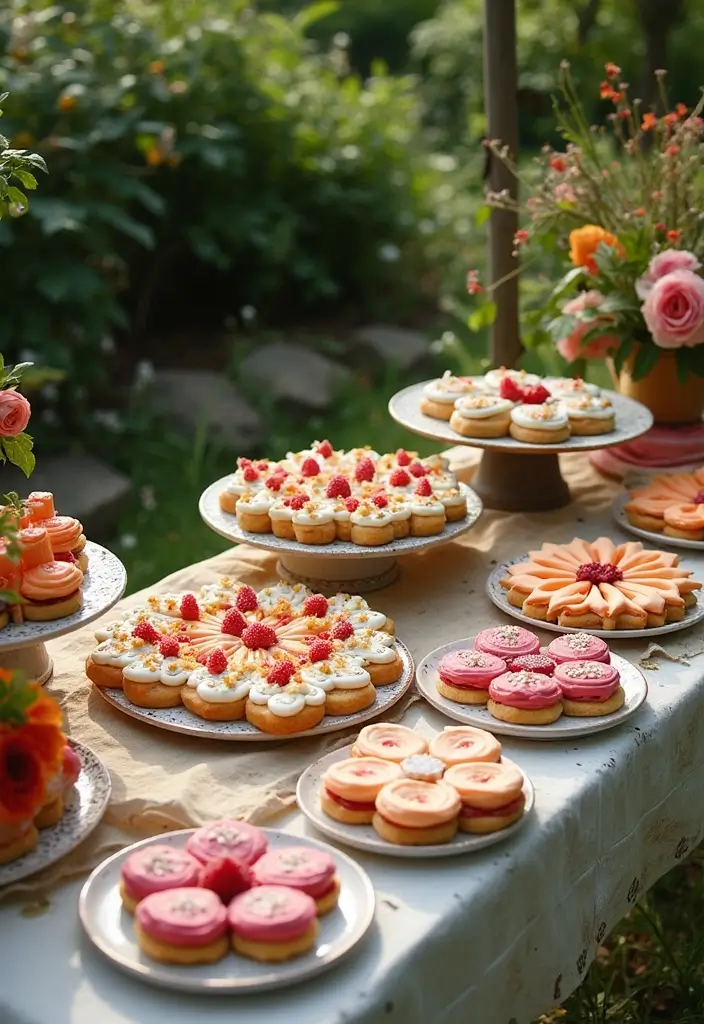 30 Outdoor Bridal Shower Ideas for a Beautiful Garden Gathering - 21. Unique Dessert Bar