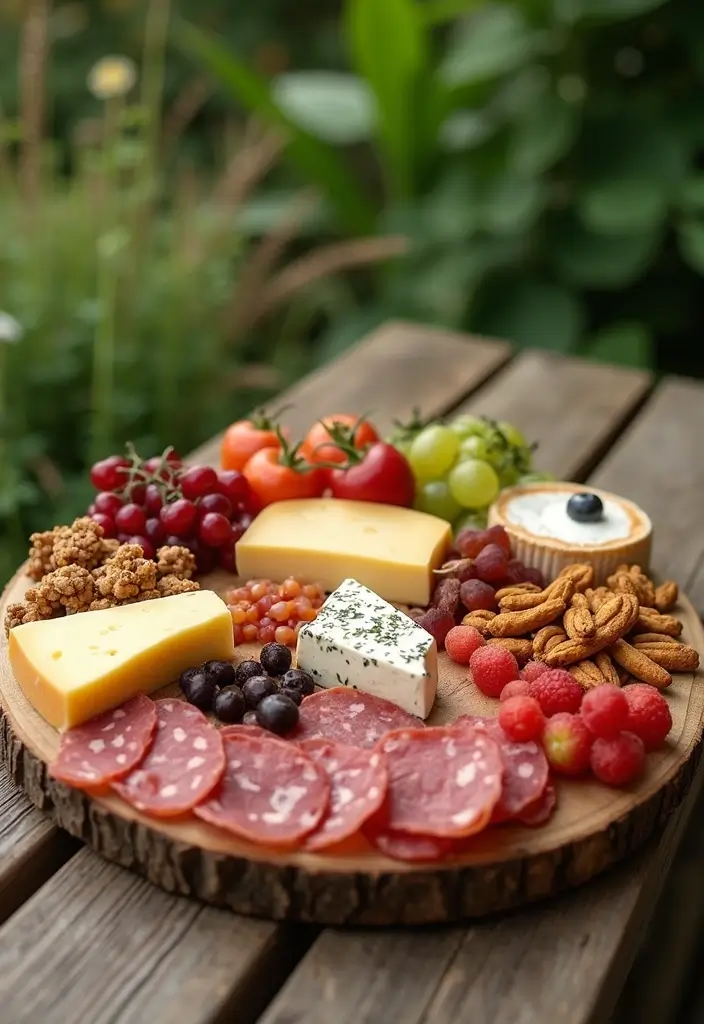 30 Outdoor Bridal Shower Ideas for a Beautiful Garden Gathering - 22. Charcuterie Board