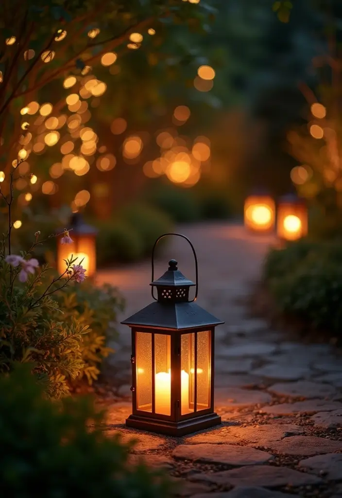 30 Outdoor Bridal Shower Ideas for a Beautiful Garden Gathering - 25. Garden Lanterns