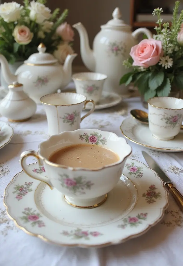 30 Parisian Bridal Shower Ideas for Chic French Elegance - 11. Vintage Tea Party Theme