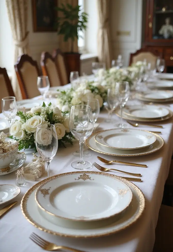 30 Parisian Bridal Shower Ideas for Chic French Elegance - 13. Elegant Table Settings