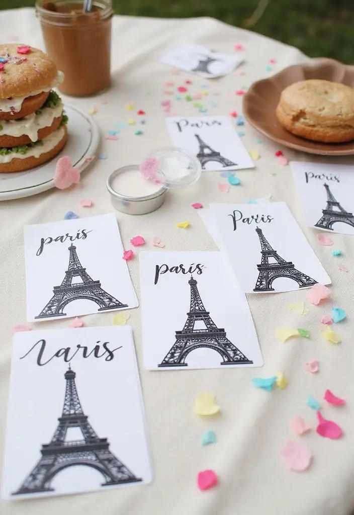 30 Parisian Bridal Shower Ideas for Chic French Elegance - 15. Paris-Themed Games