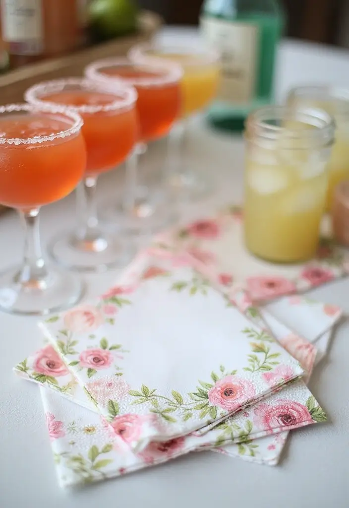 30 Parisian Bridal Shower Ideas for Chic French Elegance - 21. Stylish Cocktail Napkins