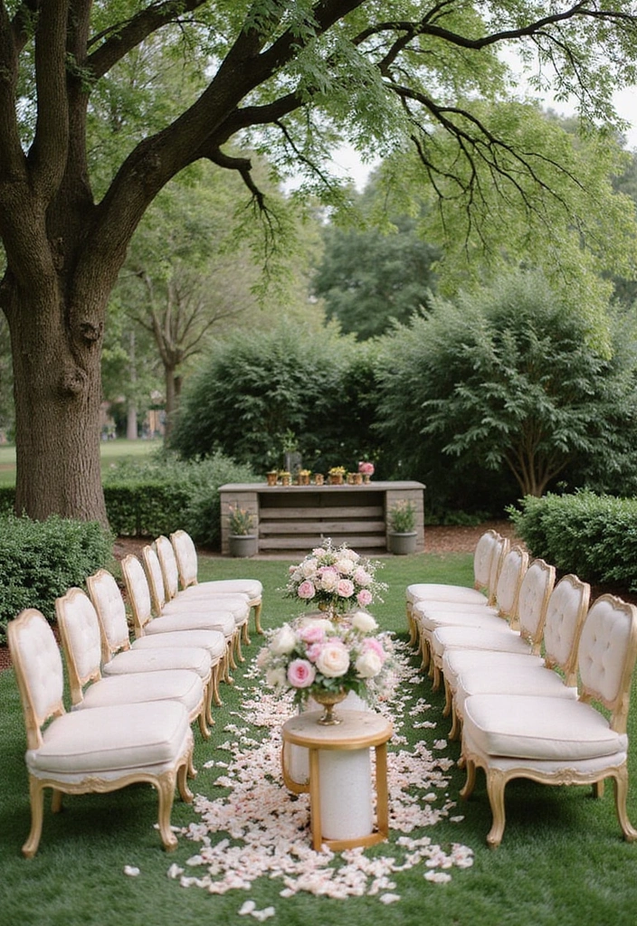 30 Parisian Bridal Shower Ideas for Chic French Elegance - 28. Charming Outdoor Setup