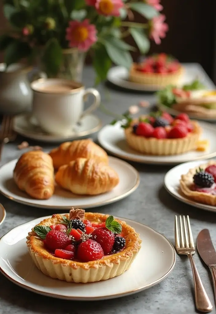 30 Parisian Bridal Shower Ideas for Chic French Elegance - 4. French-Inspired Brunch Menu