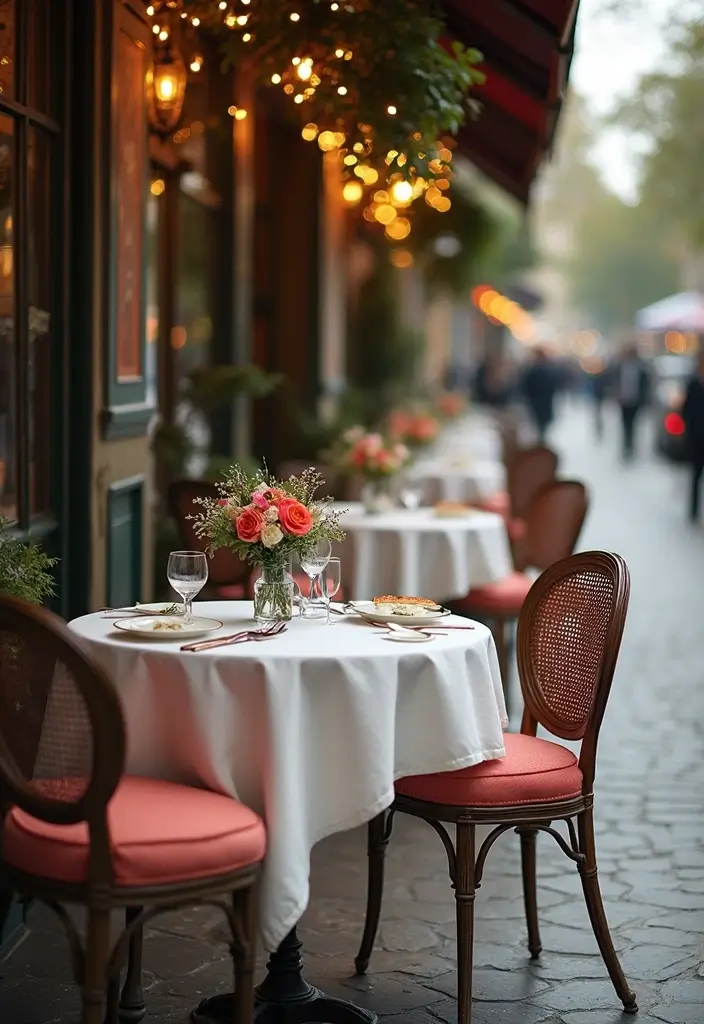 30 Parisian Bridal Shower Ideas for Chic French Elegance - 7. Parisian Cafe-Style Seating