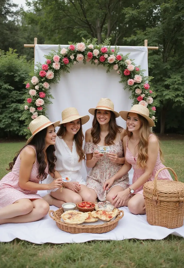 30 Picnic Bridal Shower Ideas for a Relaxed Outdoor Celebration - 13. Picnic Photo Booth