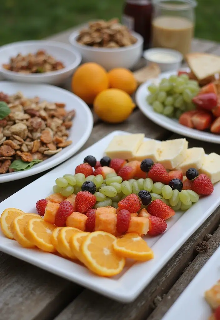 30 Picnic Bridal Shower Ideas for a Relaxed Outdoor Celebration - 15. Snack Station