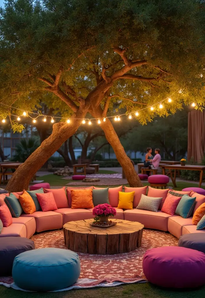 30 Picnic Bridal Shower Ideas for a Relaxed Outdoor Celebration - 16. Outdoor Lounge Area