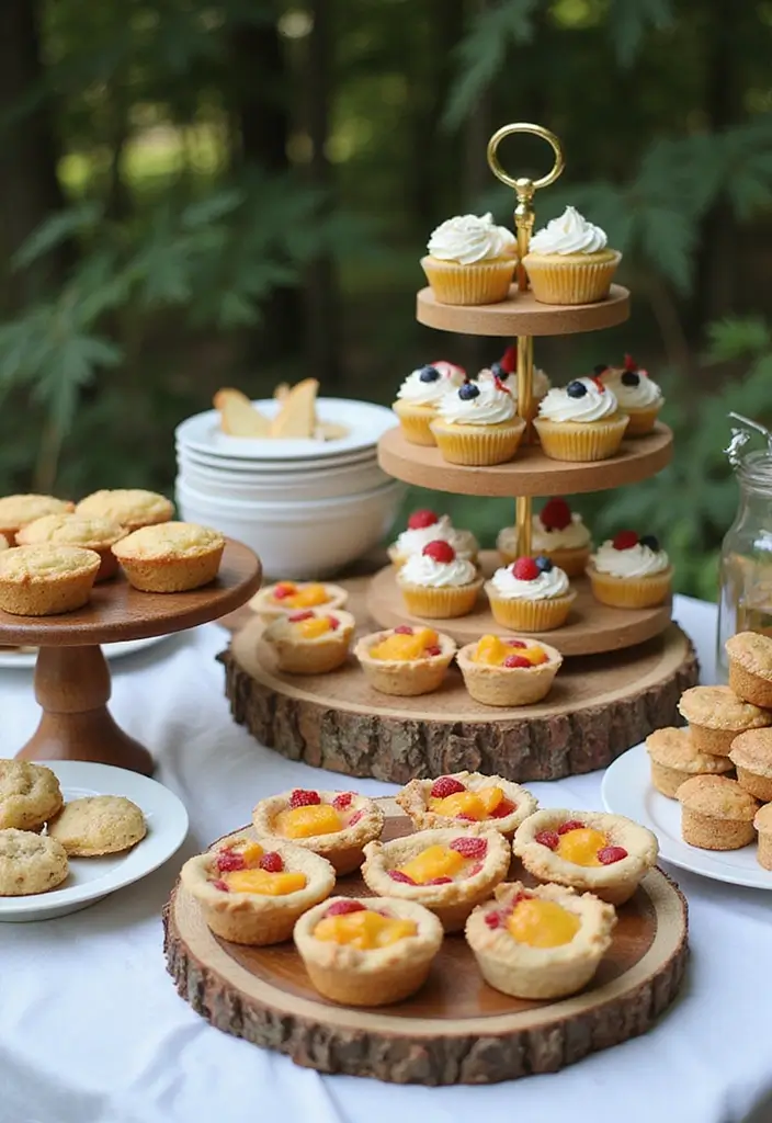 30 Picnic Bridal Shower Ideas for a Relaxed Outdoor Celebration - 17. Creative Dessert Table