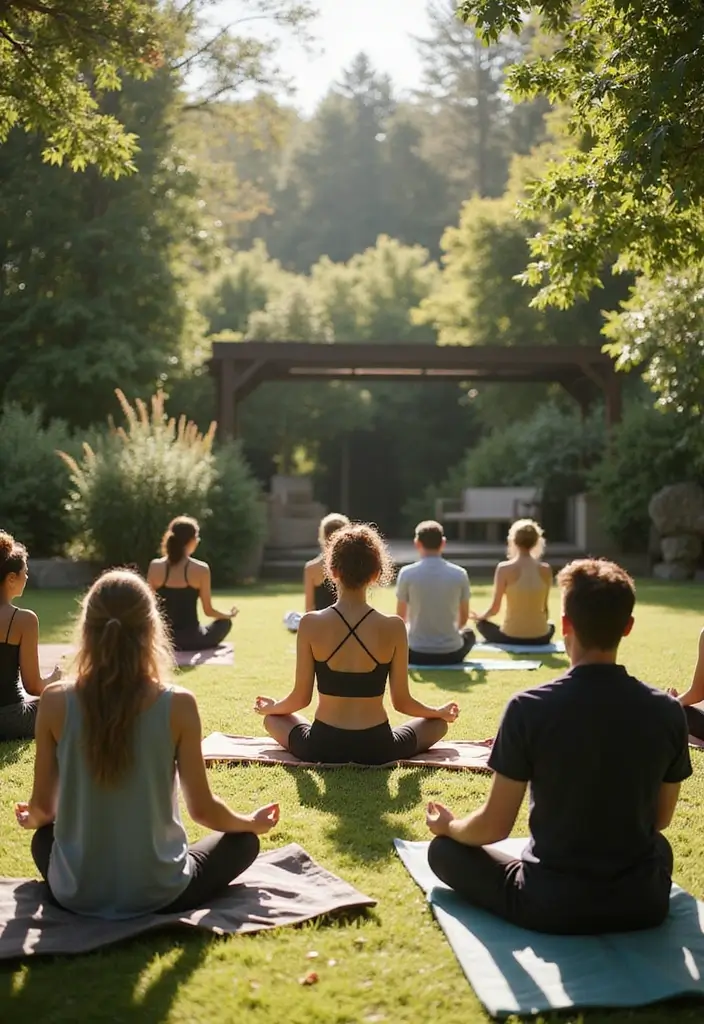 30 Picnic Bridal Shower Ideas for a Relaxed Outdoor Celebration - 18. Group Meditation Session