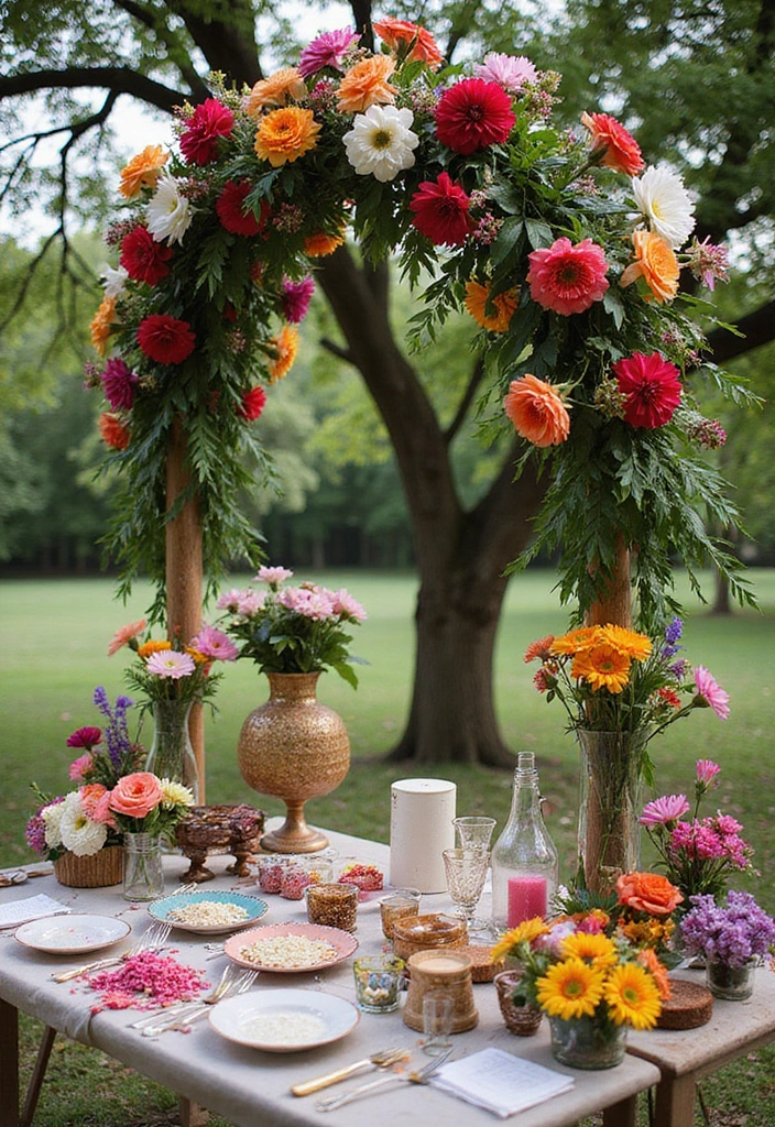 30 Picnic Bridal Shower Ideas for a Relaxed Outdoor Celebration - 19. Flower Crown Station