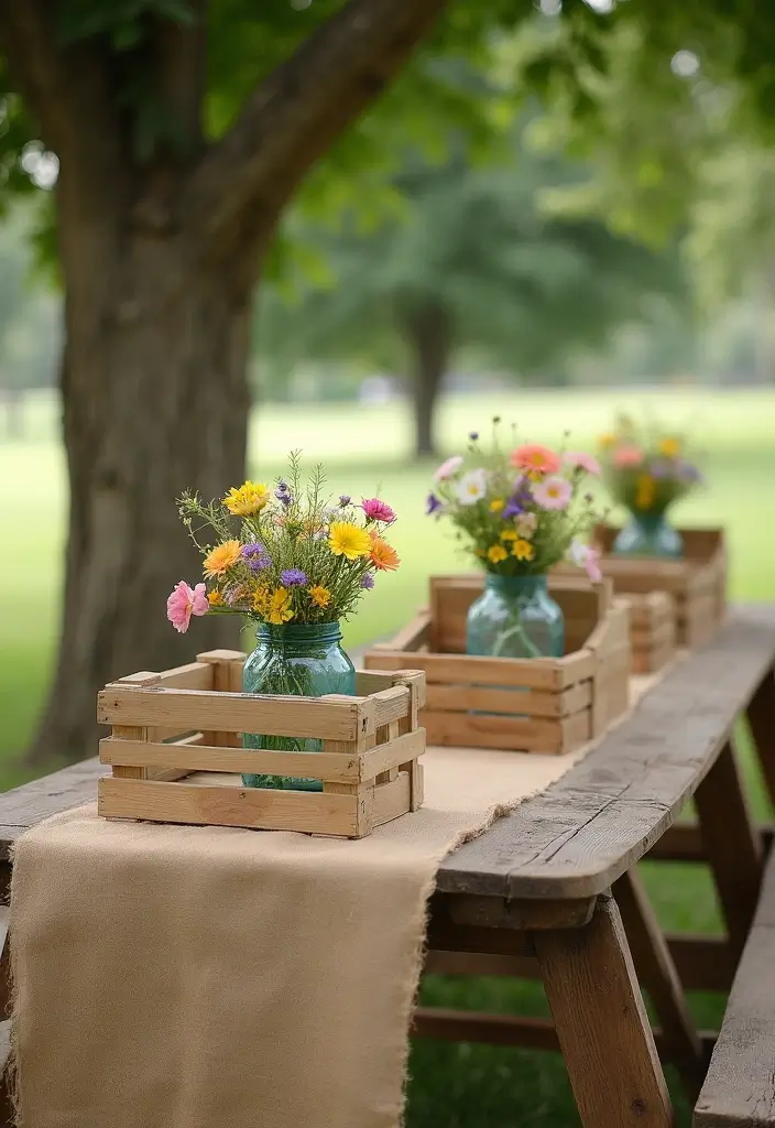 30 Picnic Bridal Shower Ideas for a Relaxed Outdoor Celebration - 2. Rustic Table Settings