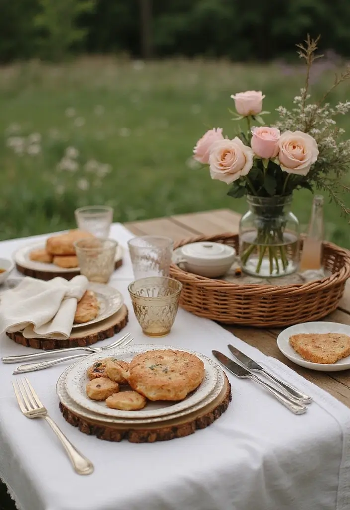 30 Picnic Bridal Shower Ideas for a Relaxed Outdoor Celebration - 28. Vintage Touches